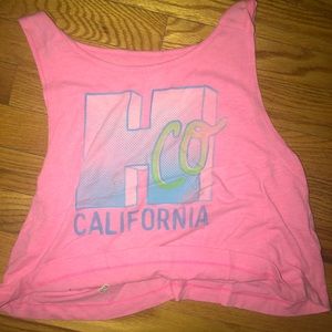 Pink tank top hollister